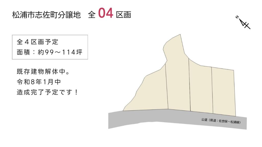 松浦市志佐町分譲地区画図